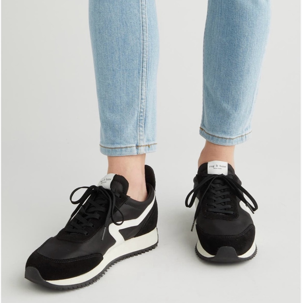 VGUC Rag & Bone retro runner sneakers. Black. Size 37.5